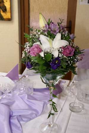 buchet masa +vaza(la inchiriat)
