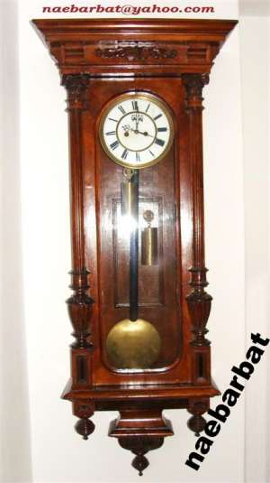 Ceas Pendul Alt Deutsch Vienna Regulator 1890 ,  lemn de trandafir,  115 cm inaltime 35 cm latime,  