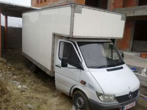 Inchiriez duba cu sofer,  Mercedes Sprinter maxi 20mc pentru transport marfa