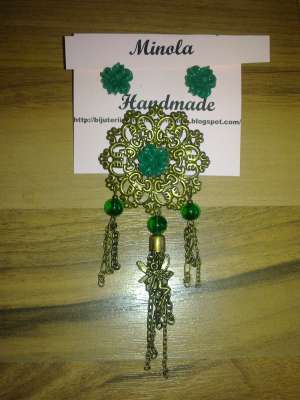 Set brosa si cercei HANDMADE