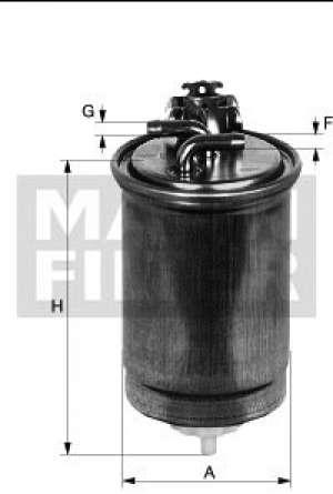 Filtru combustibil MANN-FILTER - WK 823 3 x pentru SEAT,    SKODA si VW