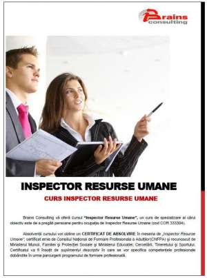 Curs Inspector Resurse Umane,    autorizat CNFPA,    cod COR 333304