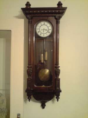 Ceas GUSTAV BECKER an 1876 cu pendul si greutati