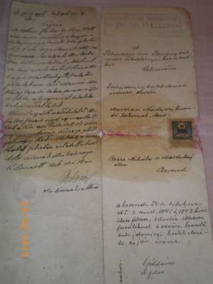 Vand documente timbrate din perioada Imperiului Austro-Ungar si a Regatului Roman