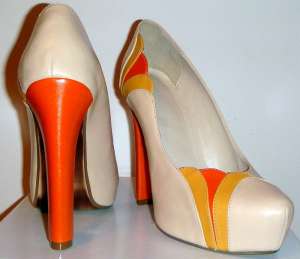 Pantofi Piele Toc Inalt Platforma Ascunsa (Colectia Valentino)