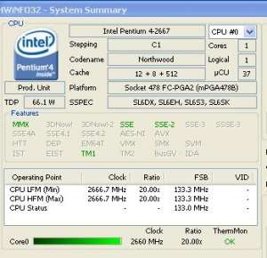 sistem pentium4 2.66GHZ 1GB ram