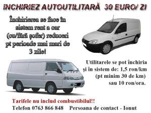 INCHIRIEZ AUTOUTILITARE LA 30 EURO/ZI