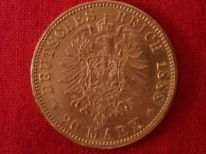 monede aur 1888 20 mark