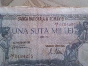 Bancnote Romania UNA SUTA MII LEI 1946