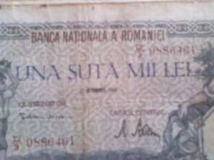Bancnote Romania UNA SUTA MII LEI 1946