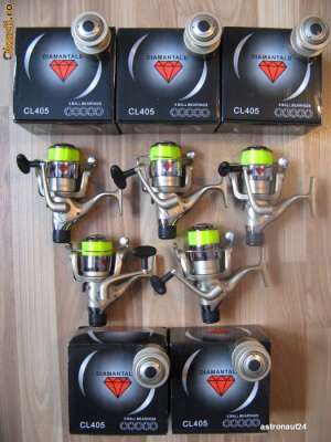 Set 5 Lansete Telescopice Semi-carbon 2, 7 Metri Diamant + 5 Mulinete 5 rulmenti + Husa Cadou