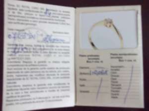 VAND INEL AUR 14 K CU DIAMANT - GARANTIE 1 AN
