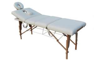 Pat masaj - Masa pentru cosmetica - 4 sectiuni -   70 cm latime - Structura Lemn