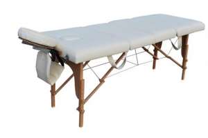 Pat masaj - Masa pentru cosmetica - 4 sectiuni -   70 cm latime - Structura Lemn