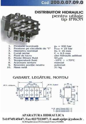Distribuitor: ifron hydrom autogreder automacara amt taf tih etc