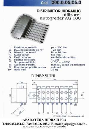 Distribuitor: ifron hydrom autogreder automacara amt taf tih etc