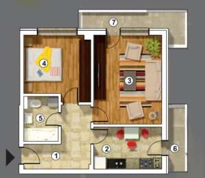 Rahova,  2 camere 43500