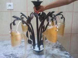 Lustra din fier forjat cu 5 brate