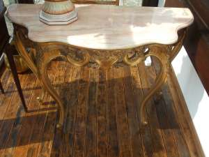 consola lemn/ marmura