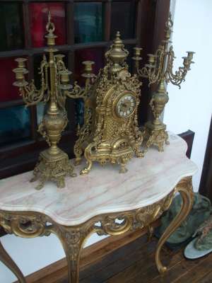 consola lemn/ marmura