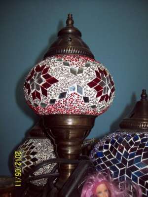 Vand lampa luminoasa turceasca si aparat de cafea cu nisip