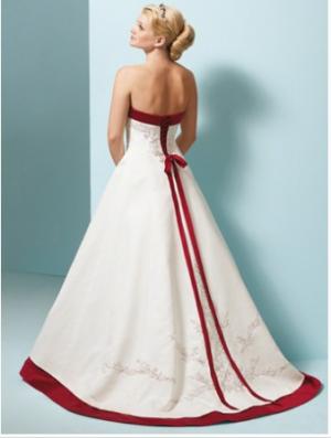 Vand rochie mireasa Alfred Angelo ROSU cu ALB!!!
