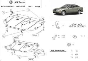 Scut motor + scut cutie de viteze Vw Passat 2000-2005
