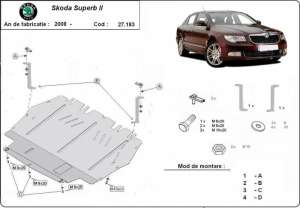 Scut metalic Skoda Superb 2