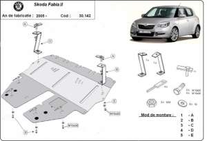 Scut motor metalic Skoda Fabia