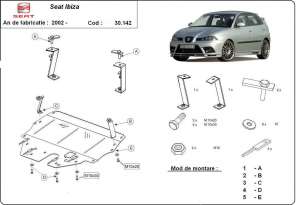 Scut motor metalic Seat Ibiza 2002-