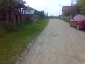 vand gospodarie (casa 4 cam,     magazie 2 cam ,     bucatarie ,     fanar 2 cam )din caramida ,    