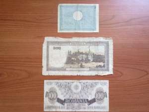 Banconote 100 lei din 1945/1947,  500 lei 19-IV-20-42.