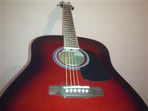 vand pachet chitara electrica c.giant model stratocaster+Chitara acustica Aria awn15