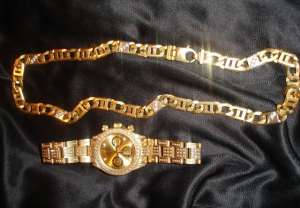 LANT BARBATESC MODEL ROLEX,     AUR 18K,     121 GR. !!!