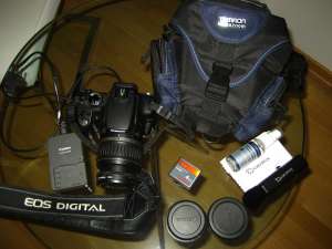 Vand Canon 350 D EOS KIT COMPLET