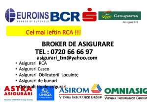 ASIGURARE OBLIGATORIE DE LOCUINTE