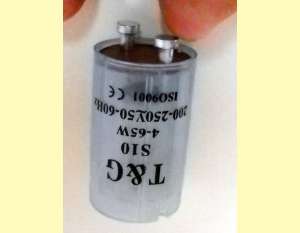 starter neon tub fluorescent doua contacte 4-65w t&g s10