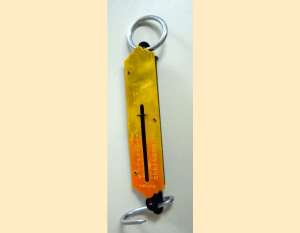 cantar mecanic de mana metalic culoare aurie arc buzunar 25kg