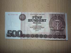 Vand Bancnote de 500 de marci germane DDR