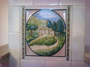 vand soba veche cu pictura in basorelief