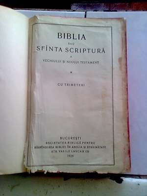 Vand Biblie tiparita in 1928