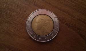 Vand moneda L500 Repvbblica Italiana