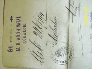 vand timbre vechii,  documente austro-ungar cu stampila si timbru original din anul1898 si 1903, si 
