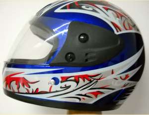 casca motocicleta moto scuter atv ca noua albastra super