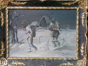 PICTURA IN ULEI PE PINZA