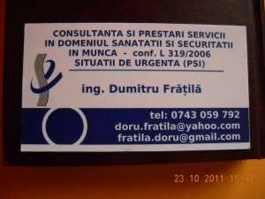 PFA,  prestez servicii complete in domeniile SSM si PSI.