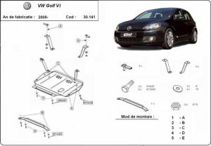 l Scut motor metalic VW Golf 6