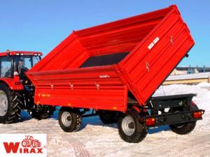 Remorci basculabile Wirax T 710-1 dupa tractor de 6 tone