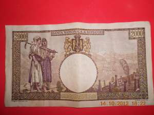 vand bancnota de 2000 lei din 18 noiembrie 1941