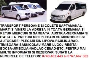TRANSPORT PERSOANE AUSTRIA-GERMANIA SI ITALIA